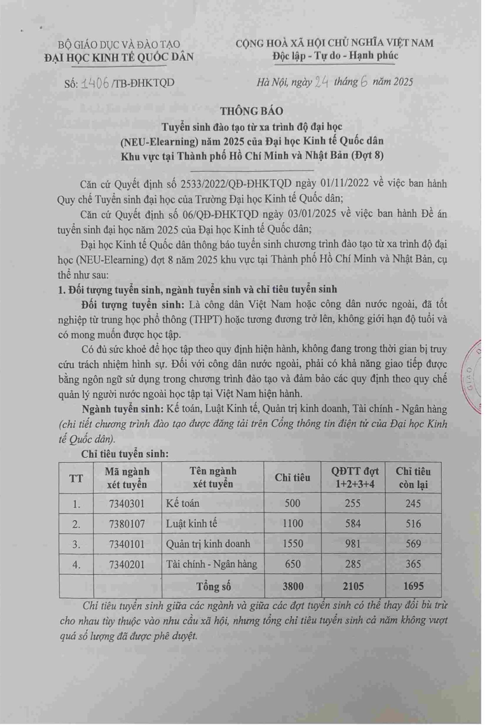 TB Tuyen sinh D8.2025 (HCM +NB)